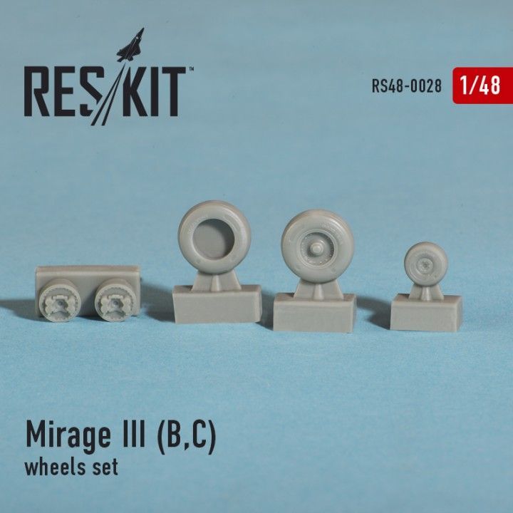 1:48 Dassault Mirage III (B,C) wheels set