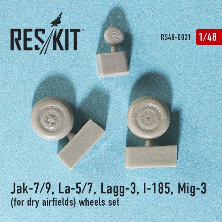 1:48 Jak-7/9, La-5/7, Lagg-3, I-185, Mig-3 for dry airfields wheels set