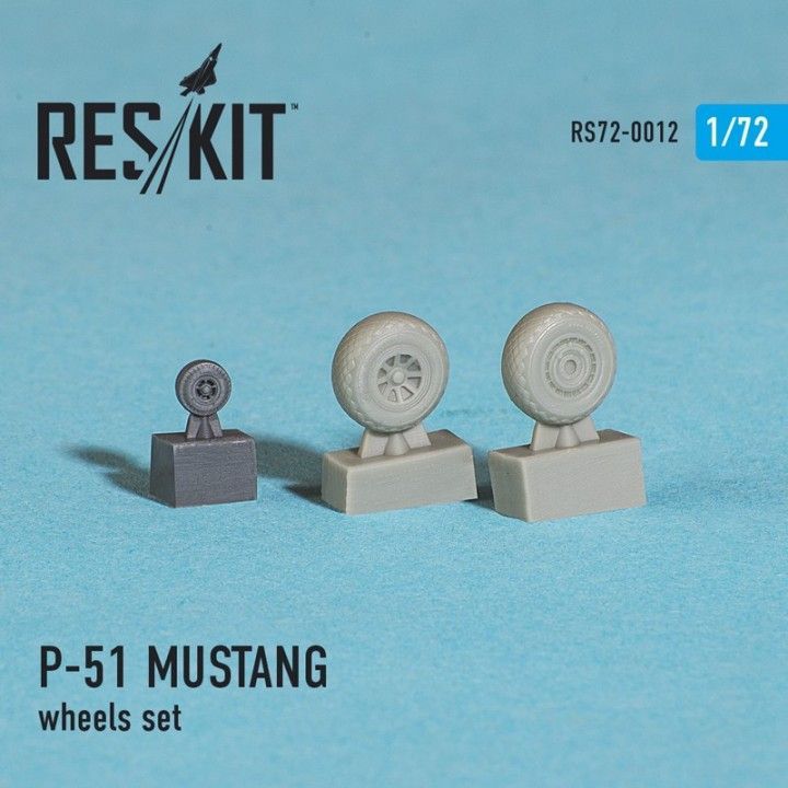 1:72 North American P-51 Mustang wheels set