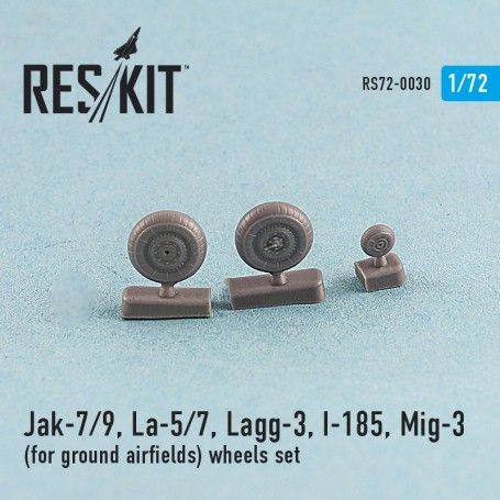 1:72 Jak-7/9, La-5/7, Lagg-3, I-185, Mig-3 (for ground airfields) wheels set