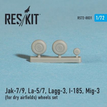 1:72 Jak-7/9, La-5/7, Lagg-3, I-185, Mig-3 (for dry airfields) wheels set