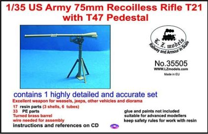1:35 US Army 75mm Recoilless Rifle with Tripod