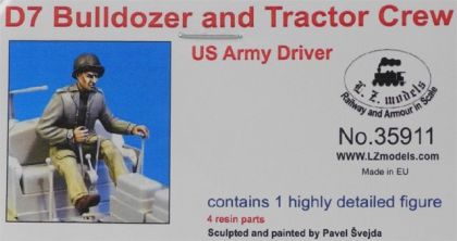 1:35 D7 Bulldozer and Tractor Crew US Army driver