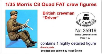 1:35 Morris C8 Quad FAT crew figures British crewman 