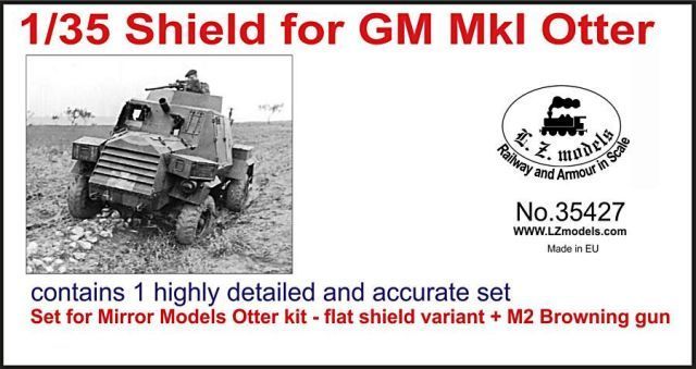 1:35 Shield for GM MkI Otter + M2 Browning machine gun