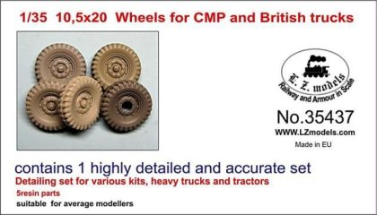 1:35 10.5x20 Wheels for CMP and British Trucks