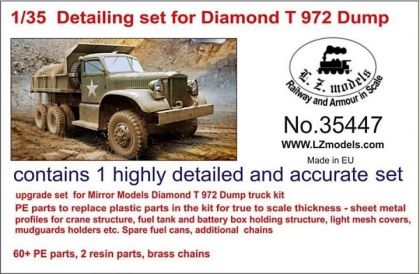 1:35 Detailing set for Diamond T 972 Dump upgrade set for Mirror Models Diamond T 972 Dump truck kit