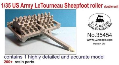 1:35 US Army LeTourneau Sheepfoot roller double unit