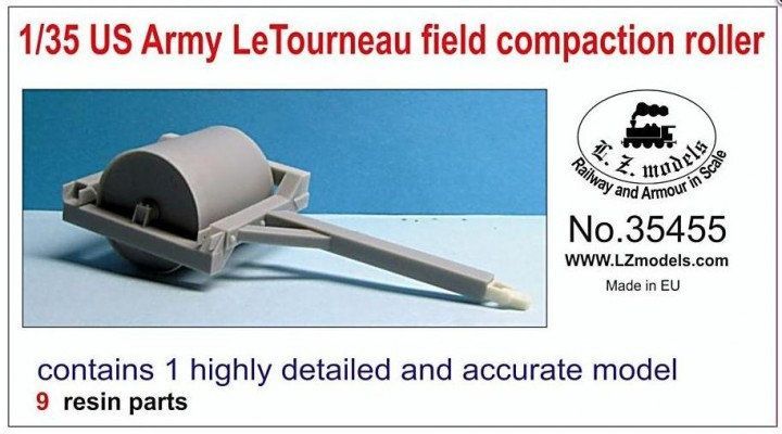 1:35 US Army LeTourneau field compaction roller