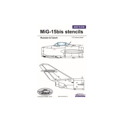 1:72 Mig15Bis Stencils - decal set