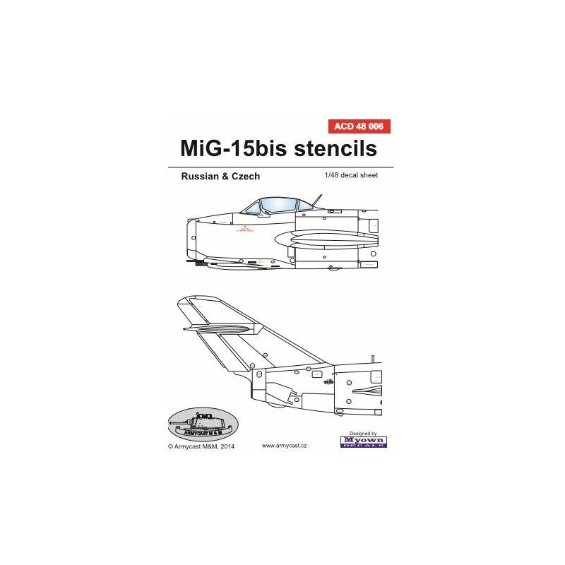 1:48 Mig15Bis Stencils - decal set