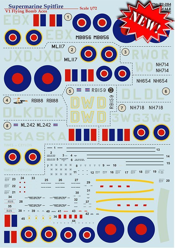 1:72 V1 Flying Bomb Aces Supermarine Spitfire