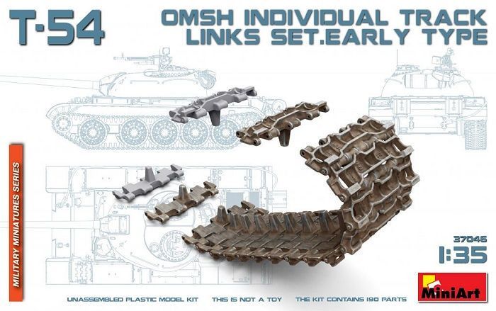 1:35 T-54 OMSh Individual Track Links Set. Early Type