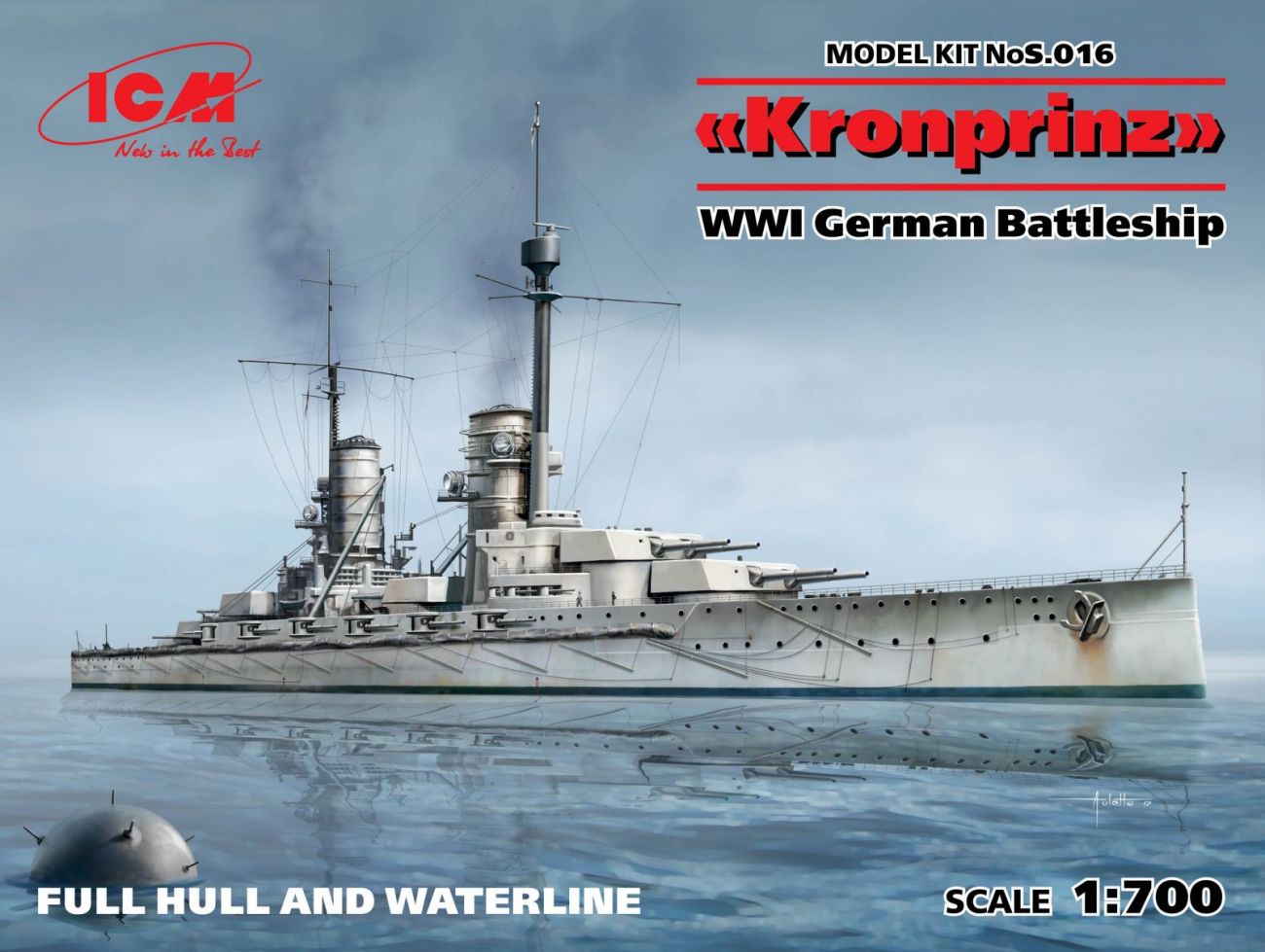1:700 WWI German Battleship Kronprinz