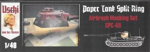 1:48 German Split Ring Camo Paper Tank Masks