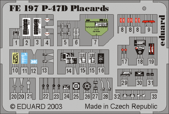 1:48 P-47D placards