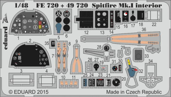 1:48 Spitfire Mk.I interior S.A.