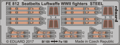 1:48 Seatbelts Luftwaffe WWII fighters STEEL