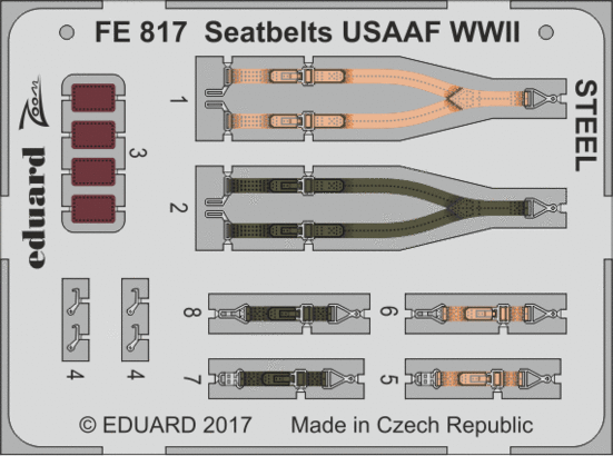 1:48 Seatbelts USAAF WWII STEEL