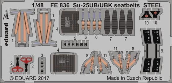 1:48 Su-25UB/UBK seatbelts STEEL