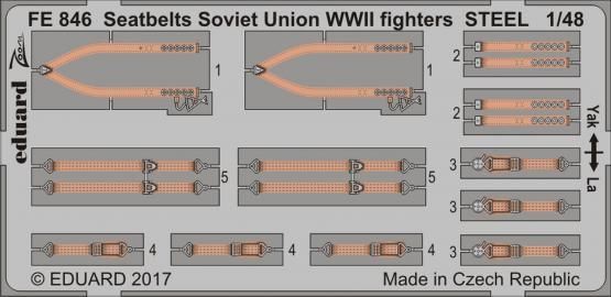 1:48 Seatbelts Soviet Union WW2 fighters STEEL