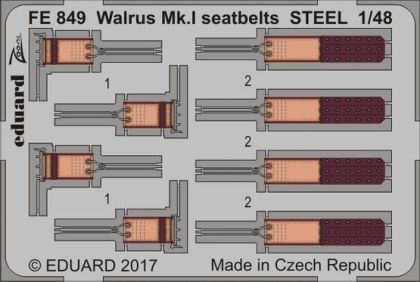 1:48 Walrus Mk.I seatbelts STEEL
