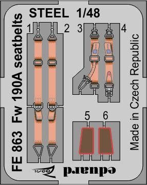 1:48 Fw 190A seatbelts STEEL