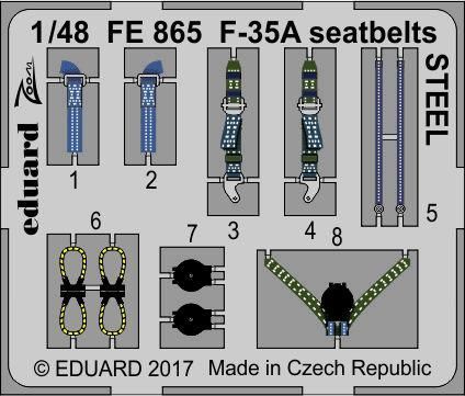 1:48 F-35A seatbelts STEEL