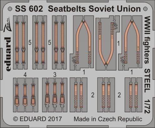 1:72 Seatbelts Soviet Union WW2 fighters STEEL