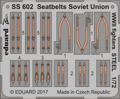 1:72 Seatbelts Soviet Union WW2 fighters STEEL