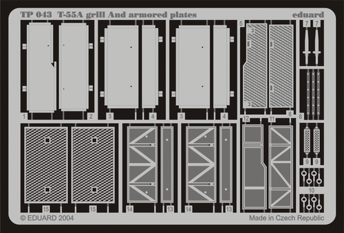 1:35 T-55A grill and armoured plates