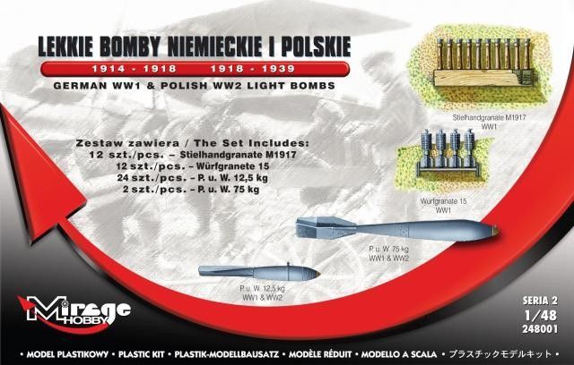 1:48 German WW1 and Polish WW2 Llight bombs