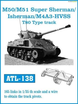 1:35 M/50 M/51 Super Sherman / Isherman / M4A3 HVSS T-80 Type track
