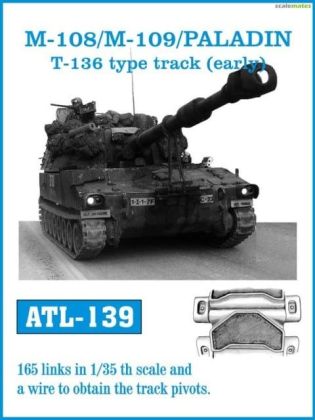 1:35 M-108/M109 /PALADIN T-136 type track (early)