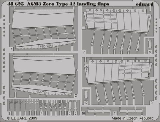 1:48 A6M3 Zero Type 32 landing flaps