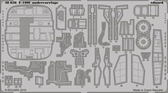 1:48 F-100C undercarriage