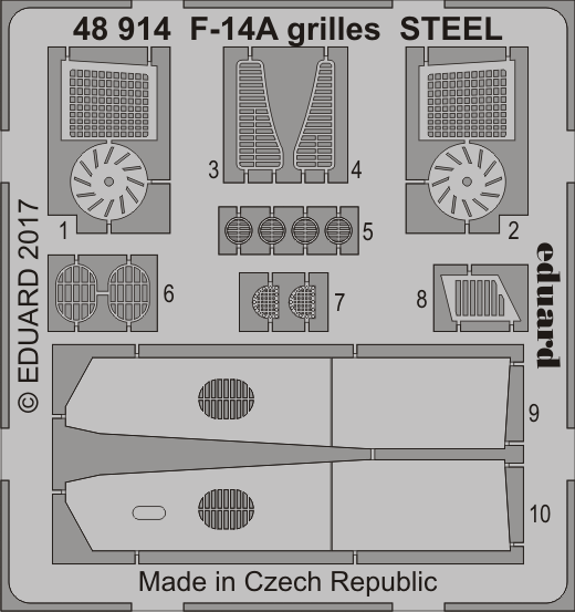 1:48 F-14A grilles STEEL