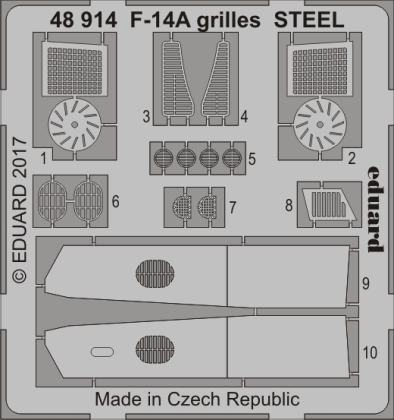1:48 F-14A grilles STEEL