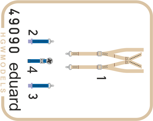 1:48 Mirage IIIC seatbelts SUPERFABRIC