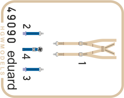 1:48 Mirage IIIC seatbelts SUPERFABRIC