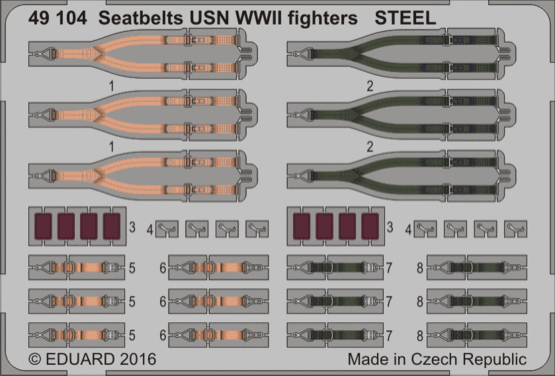 1:48 Seatbelts USN WWII fighters STEEL