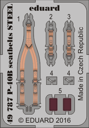 1:48 P-40B seatbelts STEEL