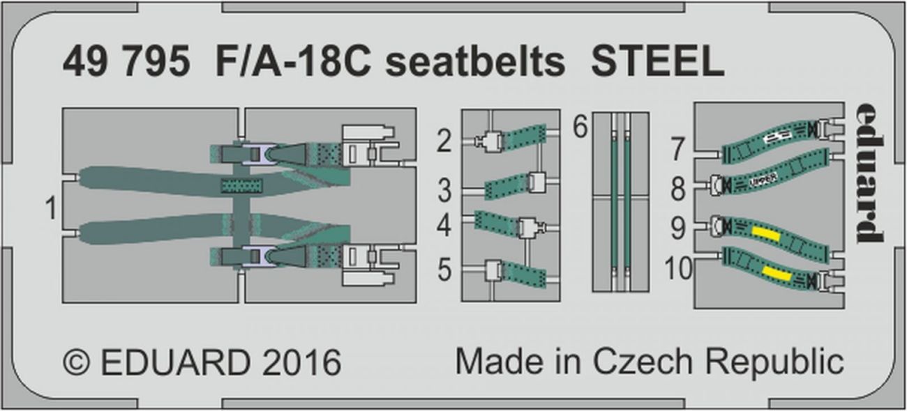 1:48 F/A-18C seatbelts STEEL