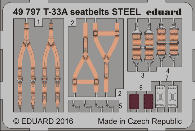 1:48 T-33A seatbelts STEEL