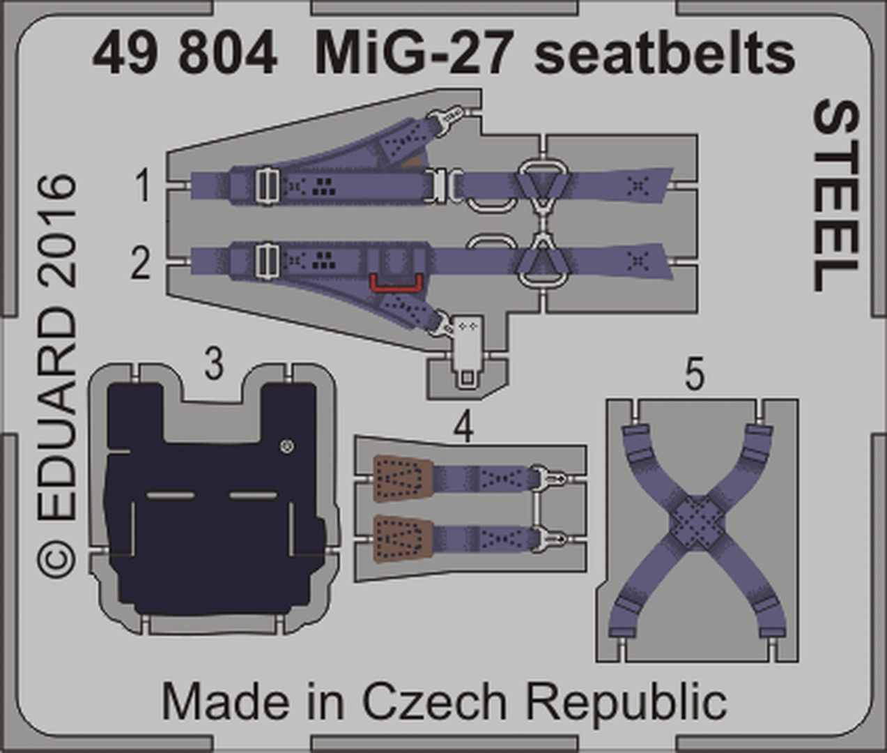 1:48 MiG-27 seatbelts STEEL