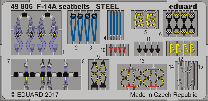 1:48 F-14A seatbelts STEEL