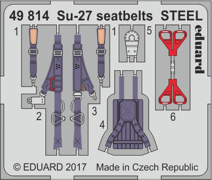 1:48 Su-27 seatbelts STEEL