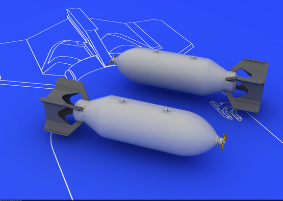 1:48 US 500lb bombs (2 pcs)