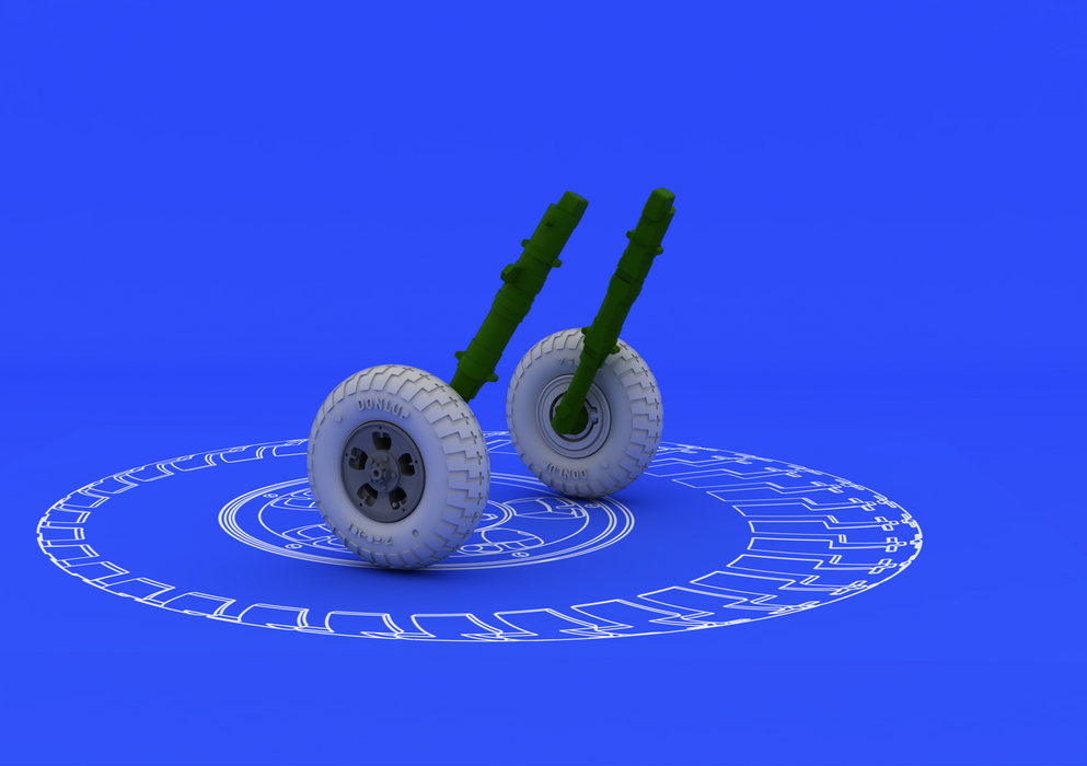 1:48 Spitfire wheels - 5 spoke