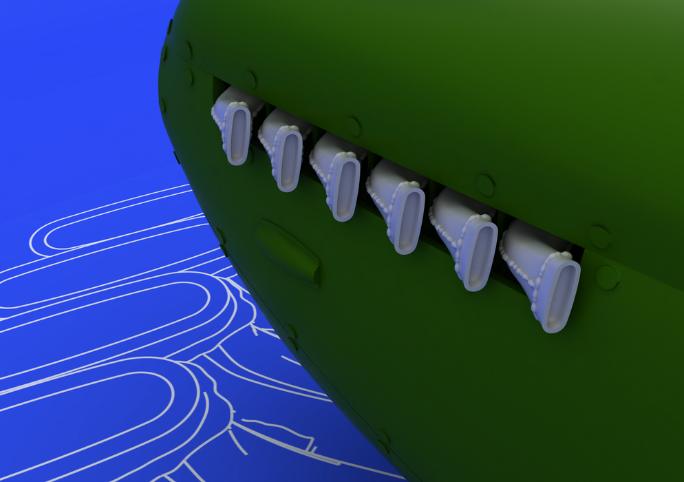 1:48 Spitfire - výfuky fishtail